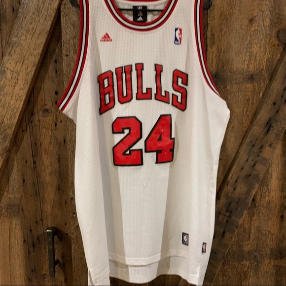 adidas Other - Rare Vintage Adidas Tyrus Thomas Chicago Bulls #24 White Stitched NBA Jersey XL